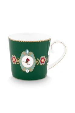 Pip Studio Weihnachten|Kaffeetassen|Tasse Klein Love Birds Medallion Dunkel Grün