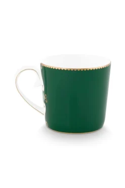 Pip Studio Weihnachten|Kaffeetassen|Tasse Klein Love Birds Medallion Dunkel Grün