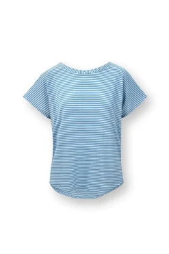 Pip Studio Tops|Shirts Mit Kurzen Ärmeln|Tatum Top Kurze Ärmeln Little Sumo Stripe Blau
