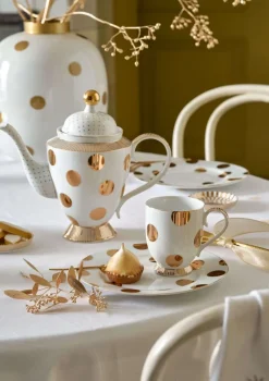 Pip Studio Weihnachten|Teekannen|Teekanne Dot Delight Weiss-Gold