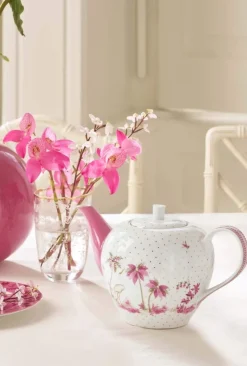 Pip Studio Teekannen|Teekanne Jolie Punkte Gold Rosa