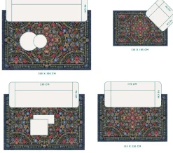 Pip Studio Rechteckige Teppiche|Teppich Il Ricamo by Pip Dunkel Blau