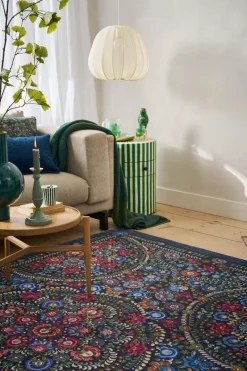 Pip Studio Rechteckige Teppiche|Teppich Il Ricamo by Pip Dunkel Blau