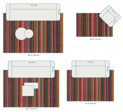 Pip Studio Rechteckige Teppiche|Teppich Jacquard Stripes by Pip Multi