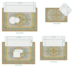 Pip Studio Rechteckige Teppiche|Teppich Majorelle by Pip Gelb