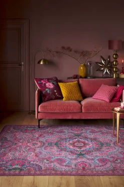Pip Studio Rechteckige Teppiche|Teppich Moon Delight by Pip Dunkel Rosa