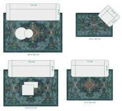 Pip Studio Rechteckige Teppiche|Teppich Moon Delight by Pip Dunkel Blau