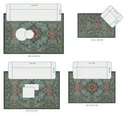 Pip Studio Rechteckige Teppiche|Teppich Moon Delight by Pip Grün