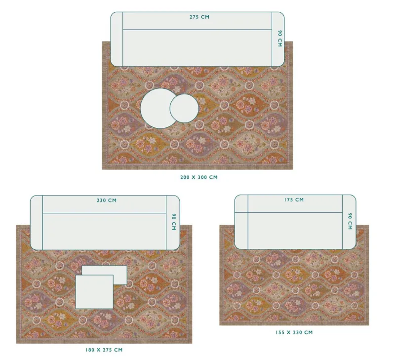 Pip Studio Rechteckige Teppiche|Teppich Ornamento by Pip Mehrfarbig