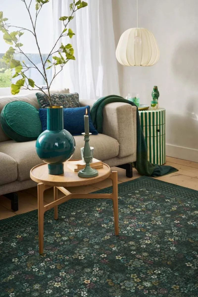 Pip Studio Rechteckige Teppiche|Teppich Tutti i Fiori by Pip Grün