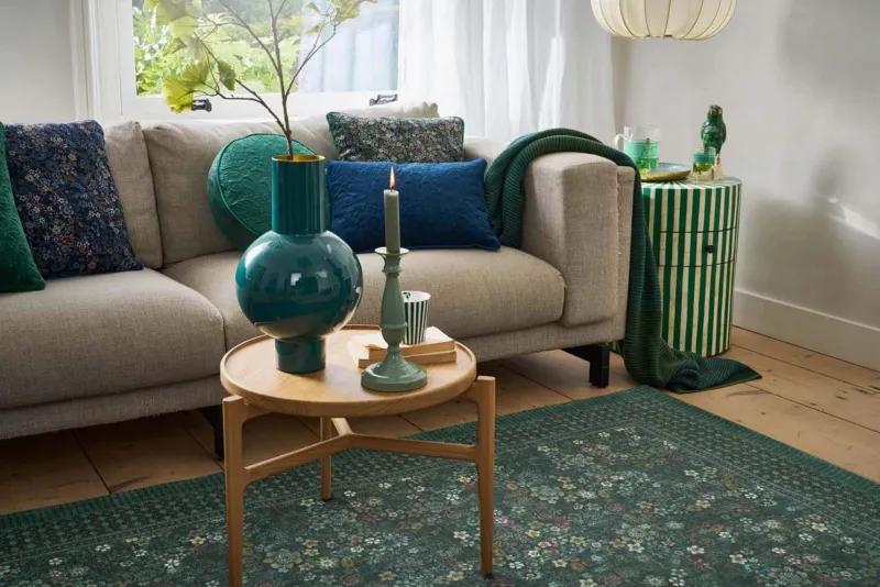 Pip Studio Rechteckige Teppiche|Teppich Tutti i Fiori by Pip Grün