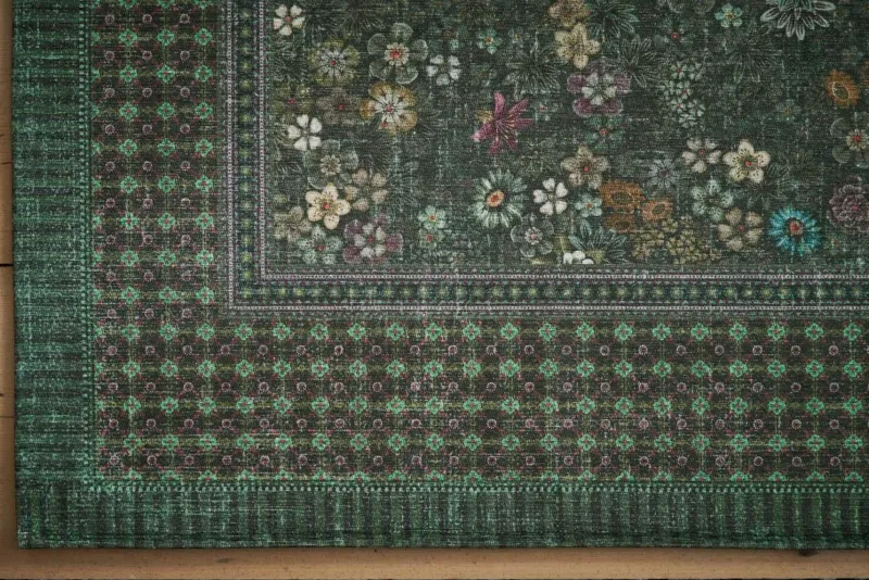 Pip Studio Rechteckige Teppiche|Teppich Tutti i Fiori by Pip Grün