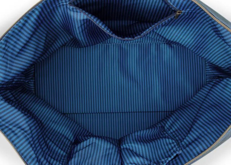 Pip Studio Taschen|Wochenendtaschen|Tilda Tragetasche Flores Felices Dunkel Blau