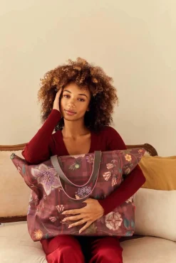 Pip Studio Taschen|Wochenendtaschen|Tilda Tragetasche Flores Felices Rot