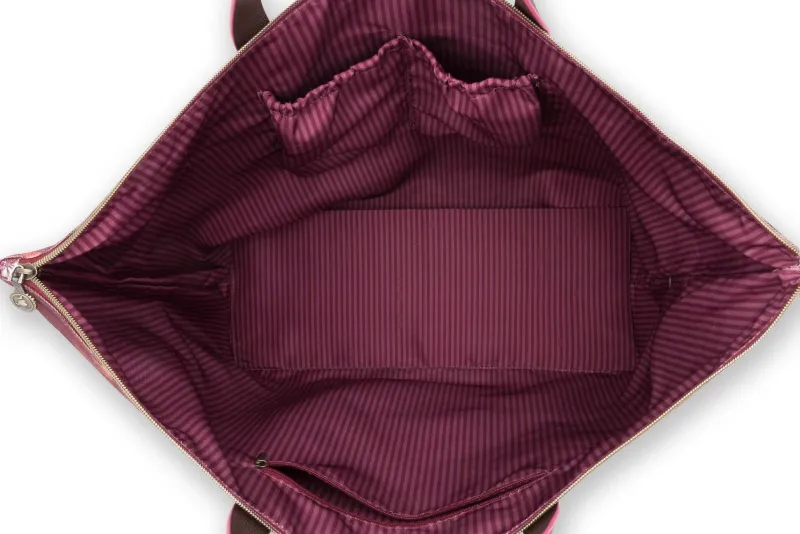 Pip Studio Taschen|Wochenendtaschen|Tilda Tragetasche Flores Felices Rot