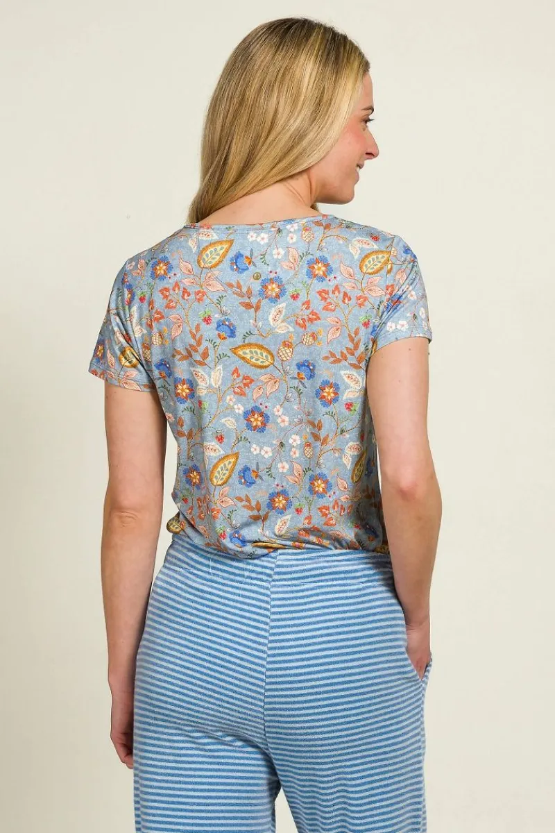 Pip Studio Tops|Shirts Mit Kurzen Ärmeln|Tilly Top Kurze Ärmeln Jameela Blau