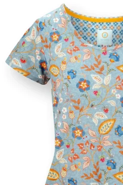 Pip Studio Tops|Shirts Mit Kurzen Ärmeln|Tilly Top Kurze Ärmeln Jameela Blau