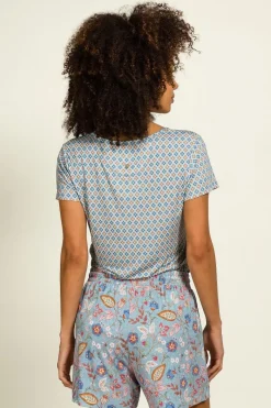 Pip Studio Tops|Shirts Mit Kurzen Ärmeln|Tilly Top Kurze Ärmeln Mojo Blau