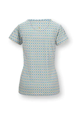 Pip Studio Tops|Shirts Mit Kurzen Ärmeln|Tilly Top Kurze Ärmeln Mojo Blau