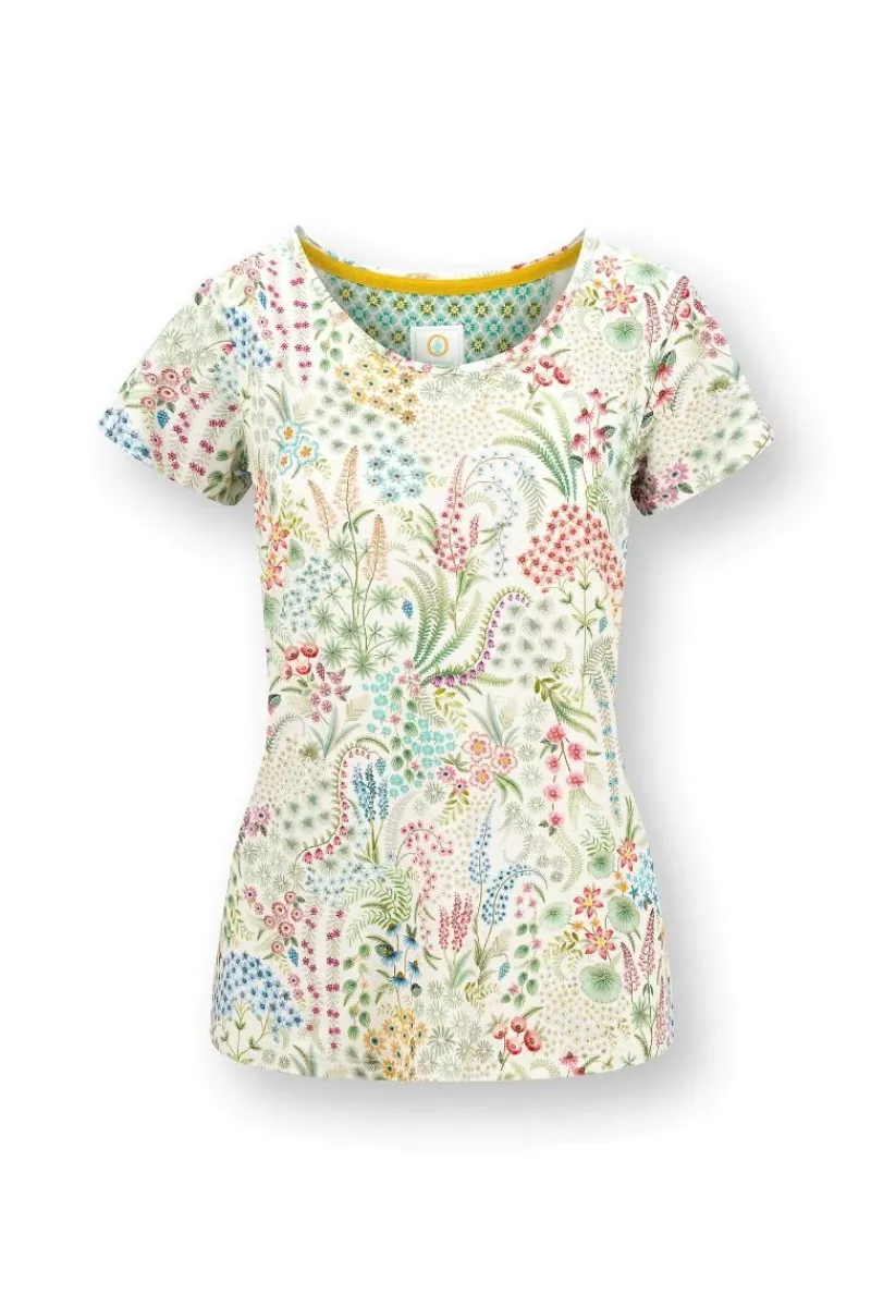 Pip Studio Tops|Shirts Mit Kurzen Ärmeln|Tilly Top Kurze Ärmeln Querida Weiss