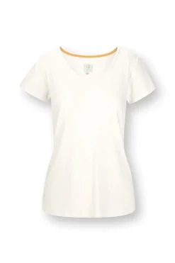 Pip Studio Tops|Shirts Mit Kurzen Ärmeln|Tilly Top Kurze Ärmeln Solid Weiss Weiß