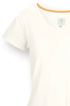 Pip Studio Tops|Shirts Mit Kurzen Ärmeln|Tilly Top Kurze Ärmeln Solid Weiss Weiß
