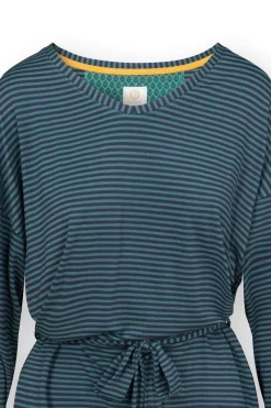 Pip Studio Tops|Tops Mit Langen Ärmeln|Timberly Top Lange Ärmeln Little Sumo Stripe Blau Grün