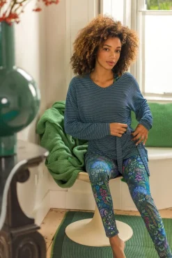 Pip Studio Tops|Tops Mit Langen Ärmeln|Timberly Top Lange Ärmeln Little Sumo Stripe Blau Grün