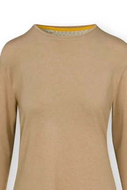 Pip Studio Tops|Tops Mit Langen Ärmeln|Tom Top Lange Ärmeln Melee Solid Kamel Karamell