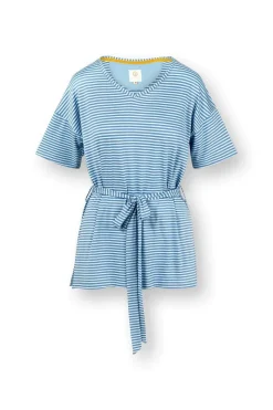 Pip Studio Tops|Shirts Mit Kurzen Ärmeln|Tonya Top Kurze Ärmeln Little Sumo Stripe Blau