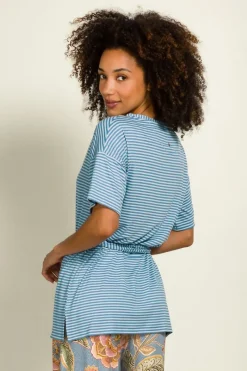 Pip Studio Tops|Shirts Mit Kurzen Ärmeln|Tonya Top Kurze Ärmeln Little Sumo Stripe Blau