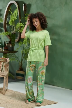 Pip Studio Tops|Shirts Mit Kurzen Ärmeln|Tonya Top Kurze Ärmeln Little Sumo Stripe Grün