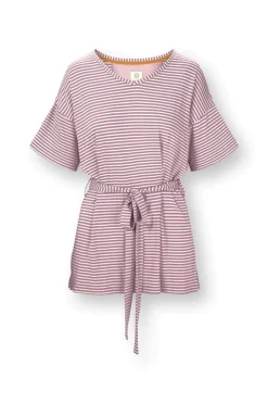 Pip Studio Tops|Shirts Mit Kurzen Ärmeln|Tonya Top Kurze Ärmeln Little Sumo Stripe Lila Violett