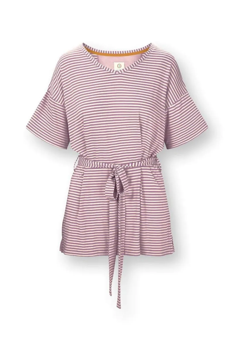 Pip Studio Tops|Shirts Mit Kurzen Ärmeln|Tonya Top Kurze Ärmeln Little Sumo Stripe Lila Violett