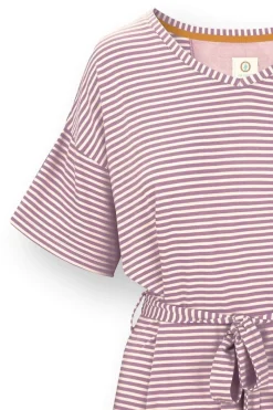 Pip Studio Tops|Shirts Mit Kurzen Ärmeln|Tonya Top Kurze Ärmeln Little Sumo Stripe Lila Violett