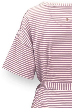 Pip Studio Tops|Shirts Mit Kurzen Ärmeln|Tonya Top Kurze Ärmeln Little Sumo Stripe Lila Violett