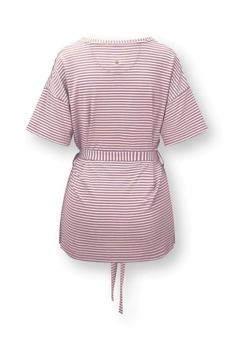 Pip Studio Tops|Shirts Mit Kurzen Ärmeln|Tonya Top Kurze Ärmeln Little Sumo Stripe Lila Violett