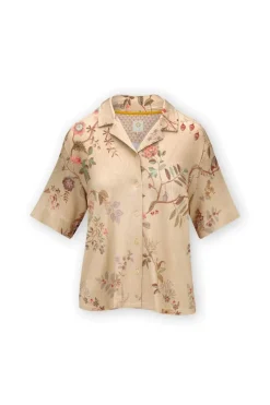 Pip Studio Tops|Top Kurze Ärmeln Knöpfe Amor de Dios Sand
