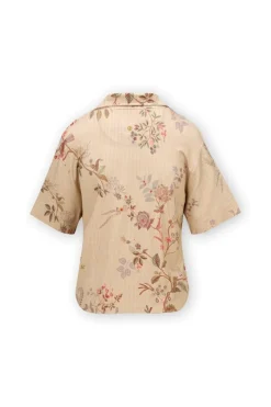 Pip Studio Tops|Top Kurze Ärmeln Knöpfe Amor de Dios Sand