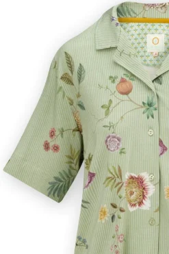 Pip Studio Tops|Top Kurze Ärmeln Knöpfe La Dolce Vita Hellgrün