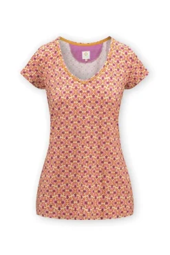 Pip Studio Shirts Mit Kurzen Ärmeln|Top Kurze Ärmeln Verano Lila