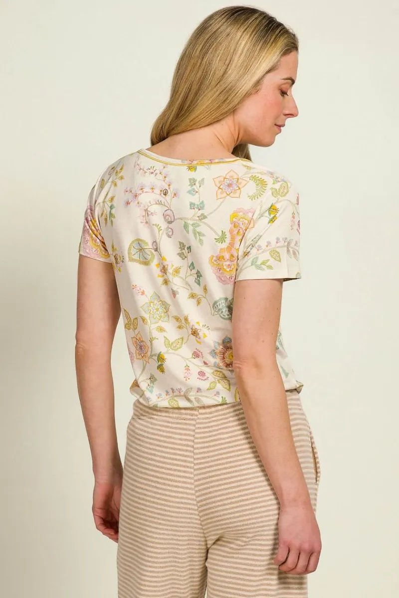 Pip Studio Strandmode|Tops|Toy Top Kurze Ärmeln Buenas Noches Weiss