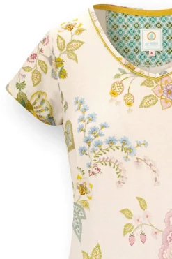 Pip Studio Strandmode|Tops|Toy Top Kurze Ärmeln Buenas Noches Weiss