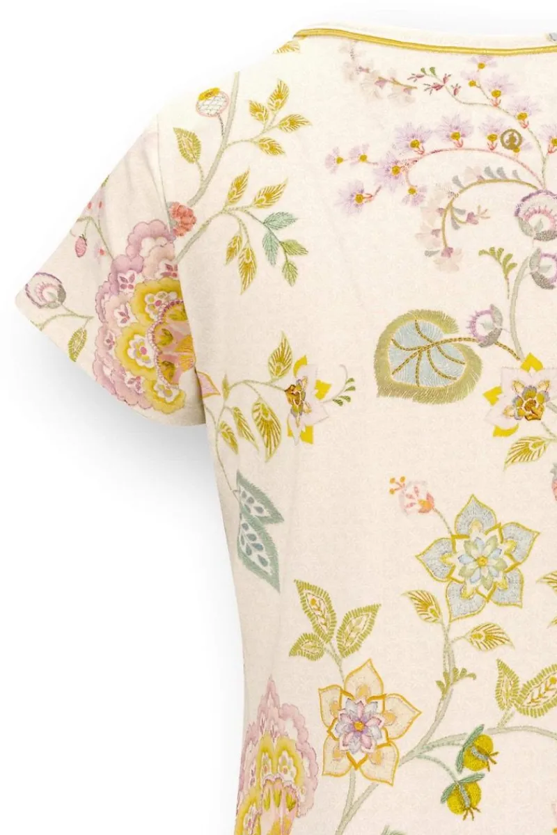 Pip Studio Strandmode|Tops|Toy Top Kurze Ärmeln Buenas Noches Weiss
