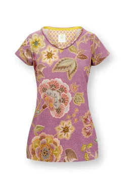 Pip Studio Strandmode|Tops|Toy Top Kurze Ärmeln Matata Lila Violett