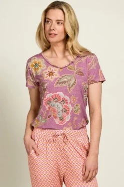 Pip Studio Strandmode|Tops|Toy Top Kurze Ärmeln Matata Lila Violett