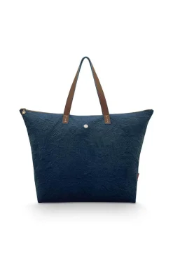 Pip Studio Taschen|Wochenendtaschen|Tragetasche Samt Quiltey Days Blau