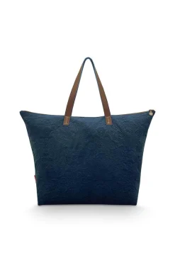 Pip Studio Taschen|Wochenendtaschen|Tragetasche Samt Quiltey Days Blau