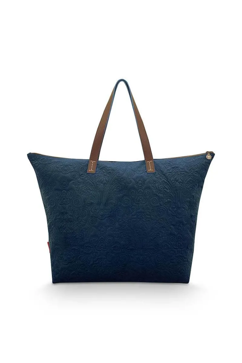 Pip Studio Taschen|Wochenendtaschen|Tragetasche Samt Quiltey Days Blau
