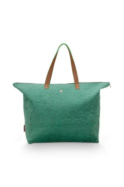 Pip Studio Taschen|Wochenendtaschen|Tragetasche Samt Quiltey Days Grün